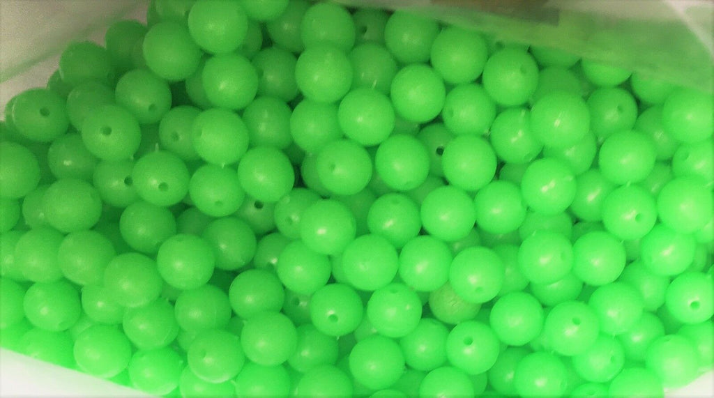 8mm Lumi beads round green luminous sea fishing rig attractor bulk