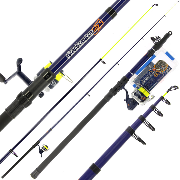 Complete Sea Fishing Set - Telescopic Beachcaster Rod + Reel with Line – JK  Rigs and Bits